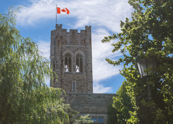 Uc tower on a sunny day.
